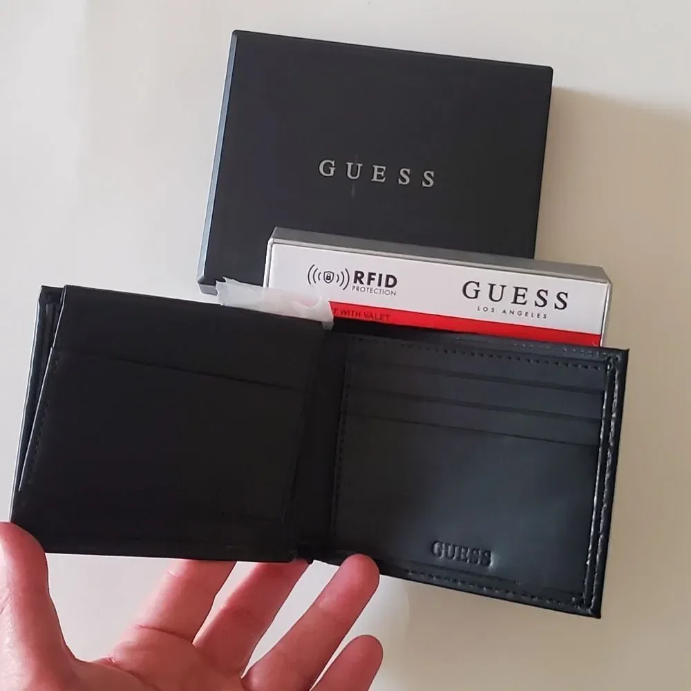 🤩New authentic guess real leather men's wallet